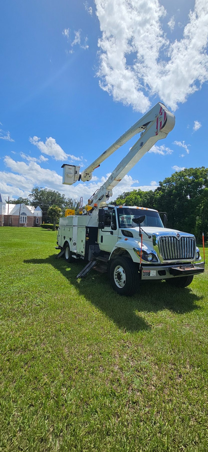 FA-001 with boom deployed — hero view