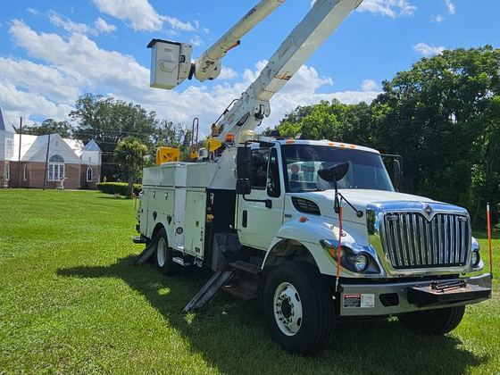 FA-001 with boom deployed — hero view